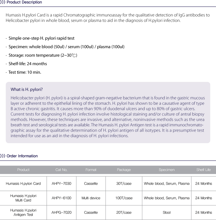 Helicobacter Pylori in Stool Cassette  20 Test