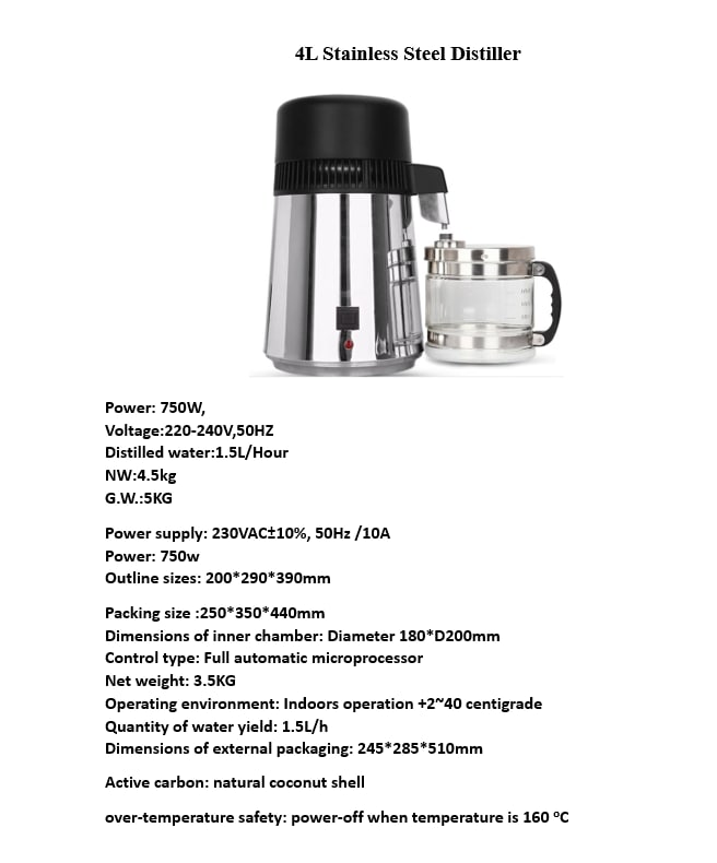  آب مقطرگیری دندانپزشکی DRINK750