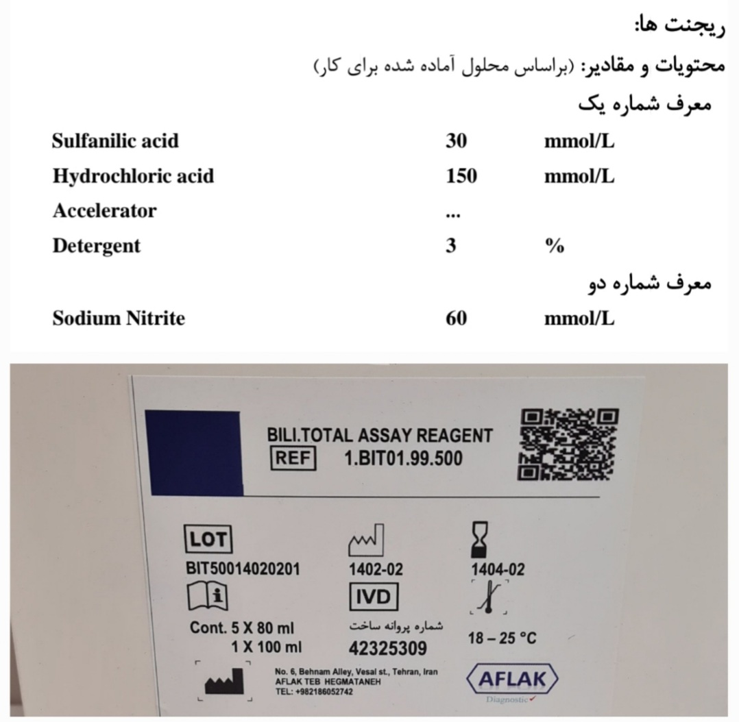 کیت اندازه گیری بیلی روبین توتال بیوشیمی 
